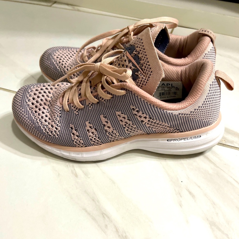 APL Womens Baby Pink/blue Propelium Slip On Lace Up Athletic Sneaker Size 7